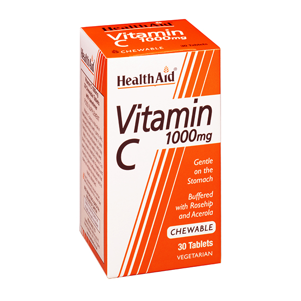  Health Aid Vitamin C 1.000mg Chewable, 30 Μασώμενα Δισκία 