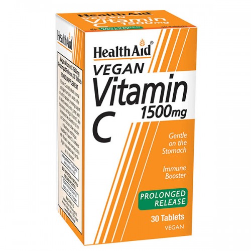 Health Aid Vegan Vitamin C 1500mg with Bioflavonoids, Συμπλήρωμα Διατροφής 30 Ταμπλέτες Health Aid Vegan Vitamin C 1500mg with Bioflavonoids, Συμπλήρωμα Διατροφής 30 Ταμπλέτες
