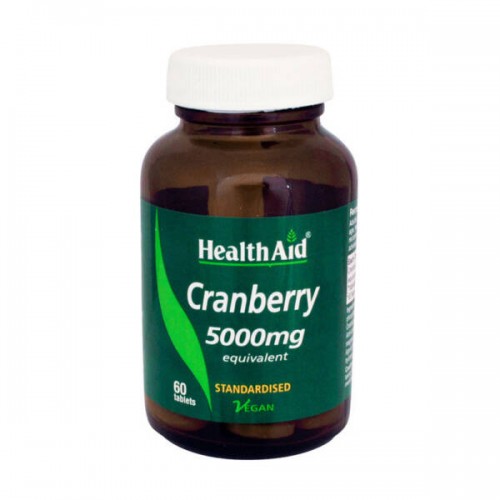 Health Aid Cranberry 5000mg, Για τη Διατήρηση Υγιούς Ουροποιητικού Συστήματος 60 Ταμπλέτες Health Aid Cranberry 5000mg, Για τη Διατήρηση Υγιούς Ουροποιητικού Συστήματος 60 Ταμπλέτες