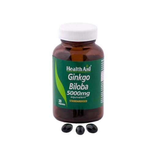 Health Aid Ginkgo Biloba 5000mg 30caps Health Aid Ginkgo Biloba 5000mg 30caps