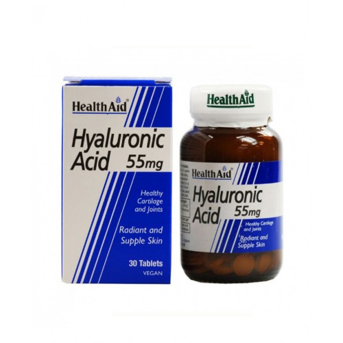 Health Aid Hyaluronic Acid 55mg Υαλουρονικό Οξύ 30Tablets