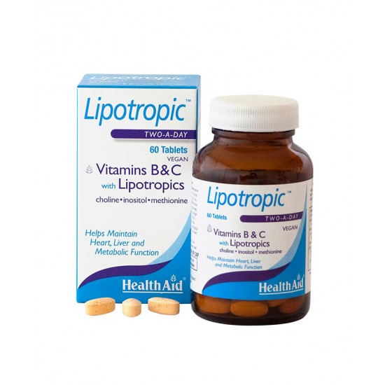 Health Aid Lipotropic Vitamins B&C with Lipotropics 60tabs Ειδική Λιποδιαλυτική Σύνθεση για Αύξηση του Μεταβολισμού