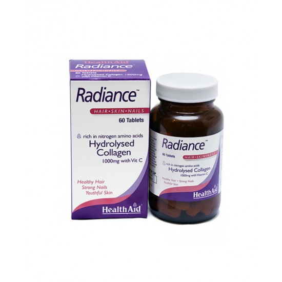 Health Aid Radiance Collagen, με Vitamin C & Zink, Κολλαγόνο για Όμορφα Μαλλιά, Νύχια & Υγιές Δέρμα 60 tabs