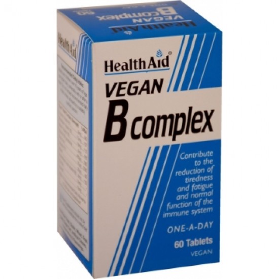 Health Aid Vegan B-Complex, Σύμπλεγμα Βιταμινών Β x 60 Tabs
