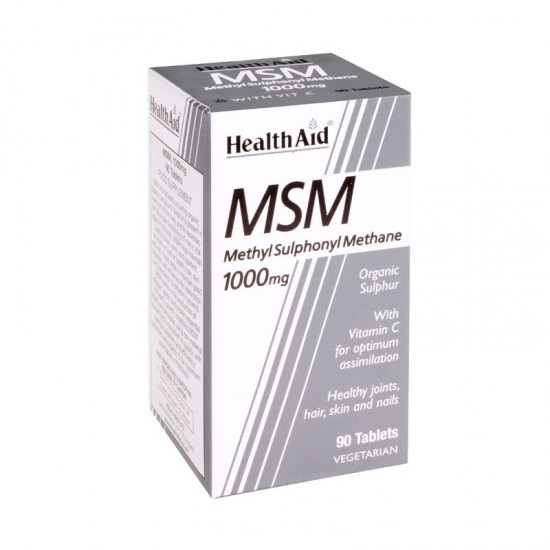 Health Aid MSM with Vitamin C 1000mg, Μυοσκελετικό Σύστημα 90 Ταμπλέτες Health Aid MSM with Vitamin C 1000mg, Μυοσκελετικό Σύστημα 90 Ταμπλέτες
