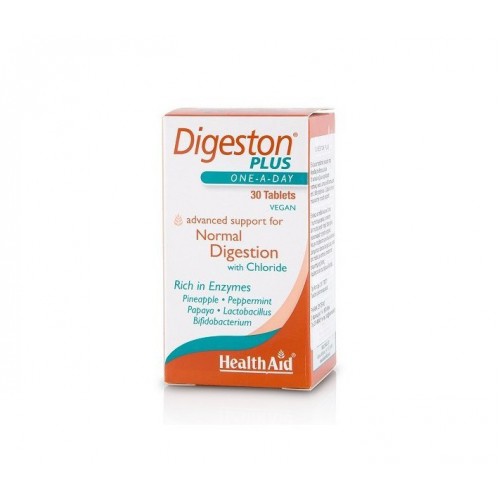 Health Aid Digeston PLUS Συμπλήρωμα με συνδυασμό πεπτικών ενζύμων με προβιοτικά, 30 tabs