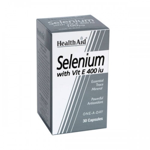 Health Aid Selenium with Vit. E 400iu, Φυσιολογική Θυροειδική Λειτουργία 30 Κάψουλες