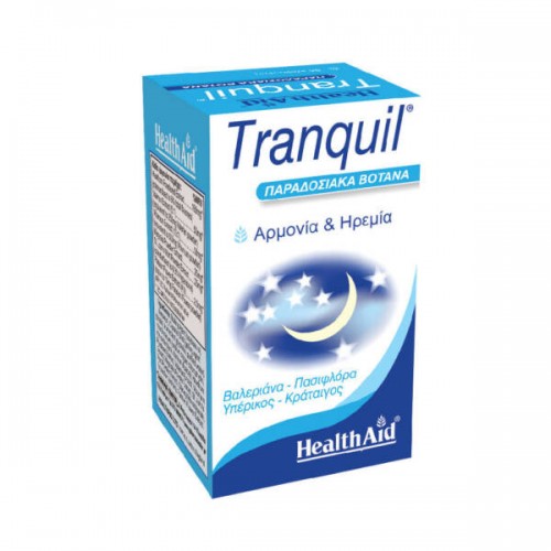 Health Aid Tranquil, Ειδική Σύνθεση από Βότανα για Καταστάσεις Άγχους & Ανησυχίας 30 Κάψουλες Health Aid Tranquil, Ειδική Σύνθεση από Βότανα για Καταστάσεις Άγχους & Ανησυχίας 30 Κάψουλες