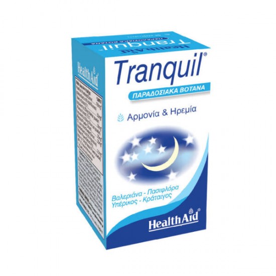 Health Aid Tranquil, Ειδική Σύνθεση από Βότανα για Καταστάσεις Άγχους & Ανησυχίας 30 Κάψουλες