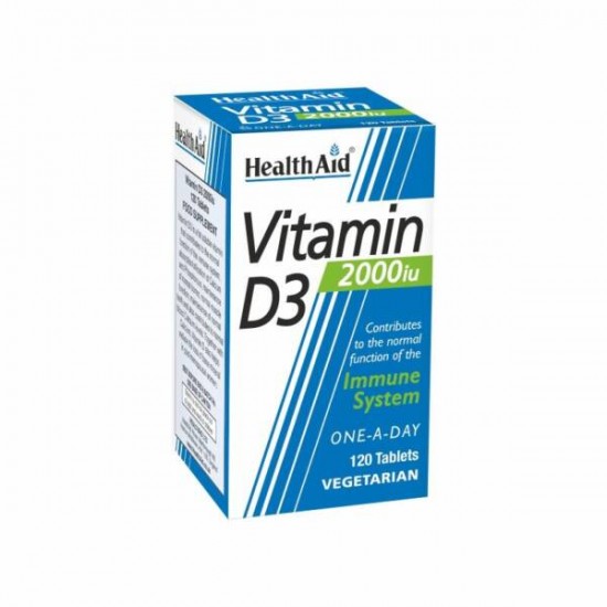 Health Aid Vitamin D3 2000iu 120 Vegeterian Ταμπλέτες