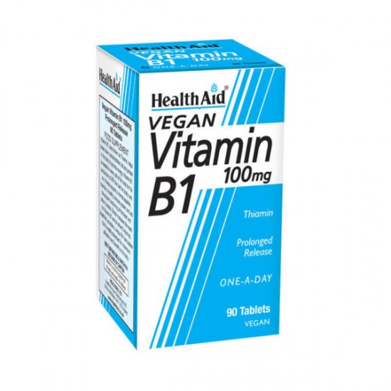 Health Aid Vitamin B1 100μg, Συμπλήρωμα Διατροφής 90 Ταμπλέτες Health Aid Vitamin B1 100μg, Συμπλήρωμα Διατροφής 90 Ταμπλέτες