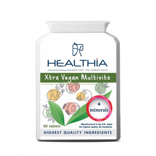 Healthia Xtra Vegan Multivitamins + Minerals, Πολυβιταμίνη 60Tabs Healthia Xtra Vegan Multivitamins + Minerals, Πολυβιταμίνη 60Tabs