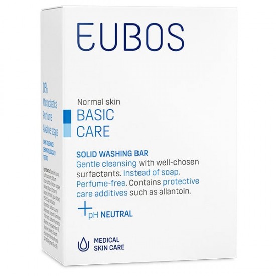 Eubos Solid Washing Bar Πλάκα Καθαρισμού Αντί Σαπουνιού Μπλε 125gr