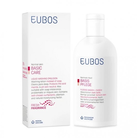 Eubos Liquid Washing Emulsion Red, Υγρό Καθαρισμού Προσώπου και Σώματος 200ml