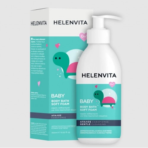 Helenvita Baby Body Bath Soft Foam, Απαλός Αφρός Καθαρισμού Σώματος 400ml Helenvita Baby Body Bath Soft Foam, Απαλός Αφρός Καθαρισμού Σώματος 400ml