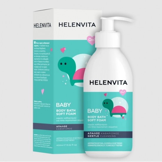 Helenvita Baby Body Bath Soft Foam, Απαλός Αφρός Καθαρισμού Σώματος 400ml