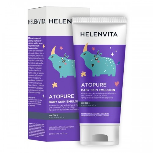 Helenvita Atopure Baby Skin Emulsion, Καταπραϋντικό Γαλάκτωμα για Ατοπικά Δέρματα 200ml Helenvita Atopure Baby Skin Emulsion, Καταπραϋντικό Γαλάκτωμα για Ατοπικά Δέρματα 200ml