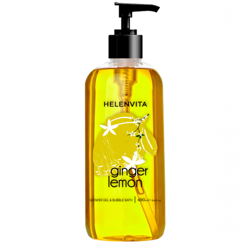 Helenvita Shower Gel & Bubble Bath Ginger Lemon Αφρόλουτρο Εμπλουτισμένο με Εκχύλισμα Φλοιού Λεμονιού 490ml Helenvita Shower Gel & Bubble Bath Ginger Lemon Αφρόλουτρο Εμπλουτισμένο με Εκχύλισμα Φλοιού Λεμονιού 490ml
