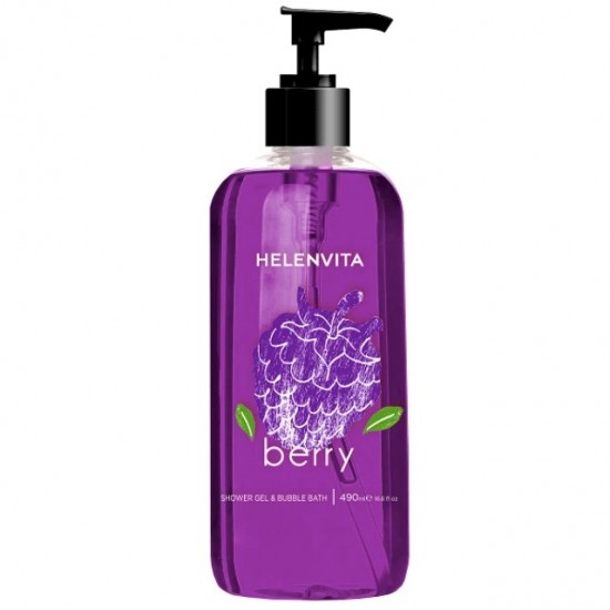 Helenvita Shower Gel Berry Αφρόλουτρο Εμπλουτισμένο με Εκχύλισμα Μύρτιλου 490ml