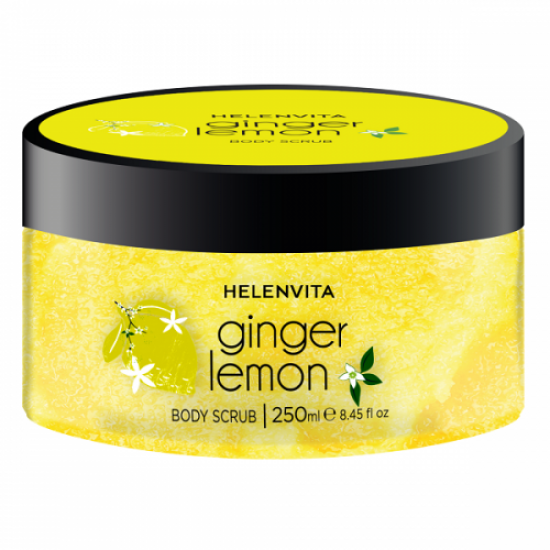 Helenvita Body Scrub Ginger Lemon Απολέπιση Σώματος Με Άρωμα Λεμονιού & Τζίντζερ 250ml