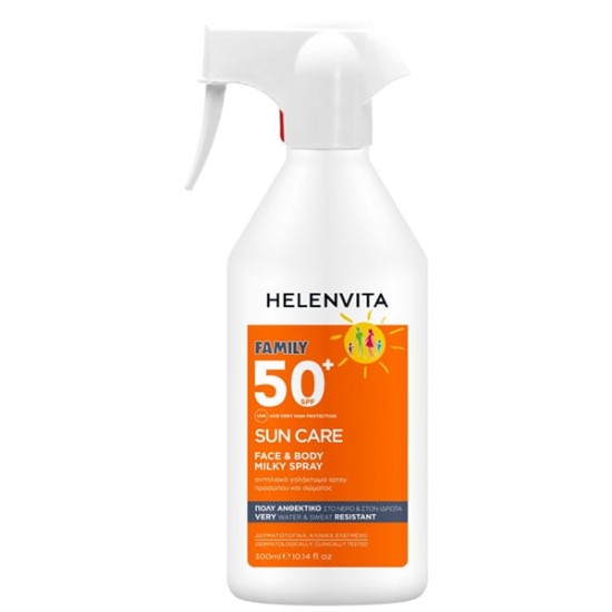 Helenvita Family Sun Care Face & Body Milky Αντηλιακό Γαλάκτωμα Spray SPF50+ Προσώπου & Σώματος 300ml Helenvita Family Sun Care Face & Body Milky Αντηλιακό Γαλάκτωμα Spray SPF50+ Προσώπου & Σώματος 300ml