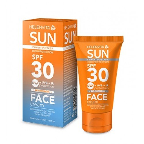 Helenvita Sun Face Cream SPF30 Αντηλιακή Κρέμα Προσώπου κατά της Φωτογήρανσης 50ml