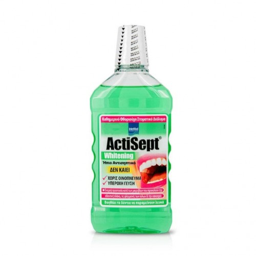 Intermed Actisept Mouthwash Whitening, Καθημερινό Φθοριούχο Στοματικό Διάλυμα 500ml
