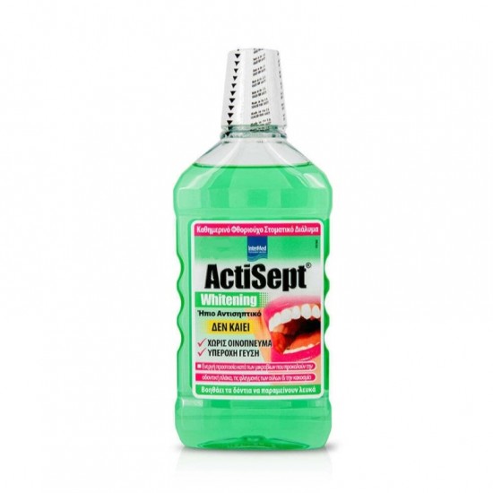 Intermed Actisept Mouthwash Whitening, Καθημερινό Φθοριούχο Στοματικό Διάλυμα 500ml