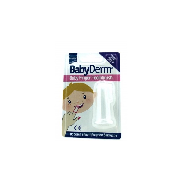  Babyderm Baby Finger Toothbrush  Βρεφική Οδοντόβουρτσα Δακτύλου