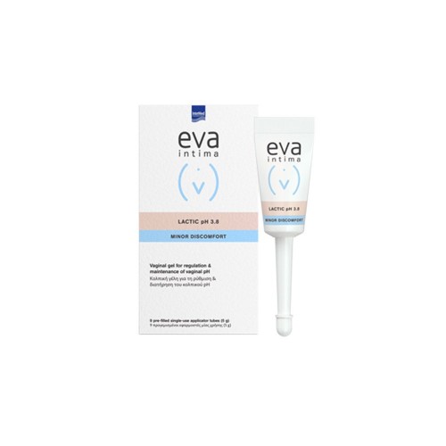 Intermed Eva Intima Lactic pH 3,8 Κολπικοί γέλη για τη Ρύθμιση του pH, 9 Προγεμισμένοι Εφαρμοστές μιας Χρήσης 5gr