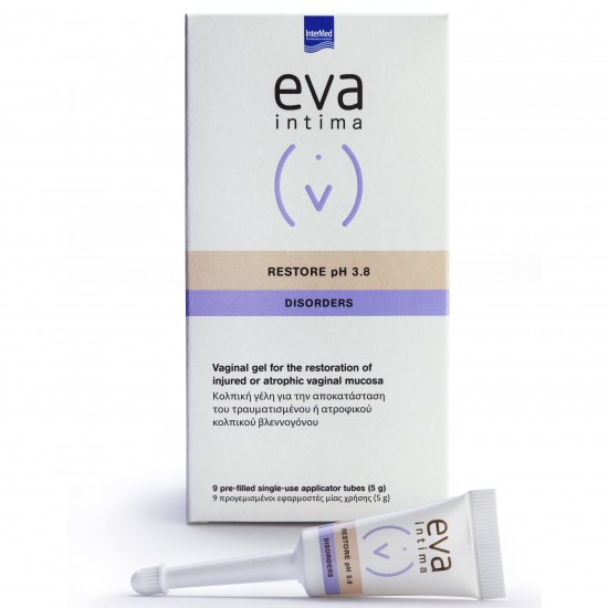 Eva Intima Restore Vaginal Gel Κολπική Γέλη με Υαλουρονικό Οξύ PH 3.8 x 9 Προγεμισμένοι Εφαρμοστές