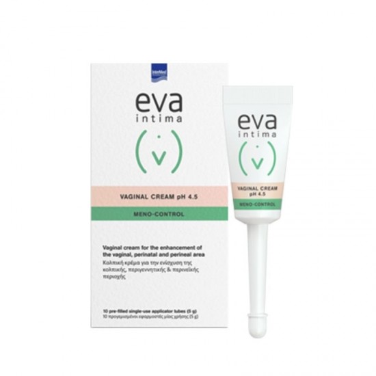 Eva Intima Meno-Control Vaginal Cream pH4.5 Ενδοκολπική κρέμα Ανάπλασης 10 Εφαρμοστές x 5gr