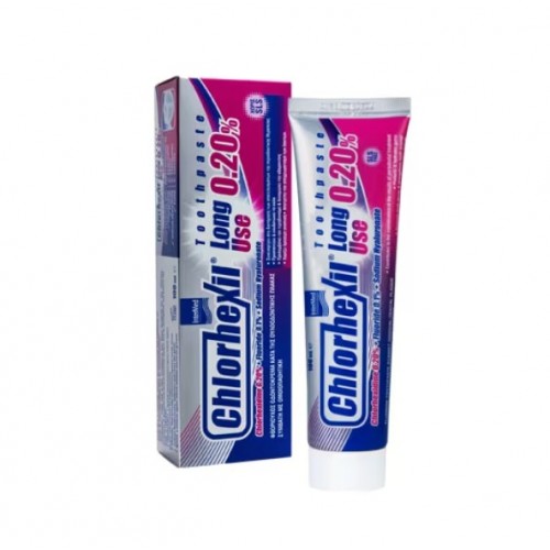 Intermed Chlorhexil 0.20% Toothpaste Long Use Κατά της Ουλοοδοντικής Πλάκας 100ml Intermed Chlorhexil 0.20% Toothpaste Long Use Κατά της Ουλοοδοντικής Πλάκας 100ml