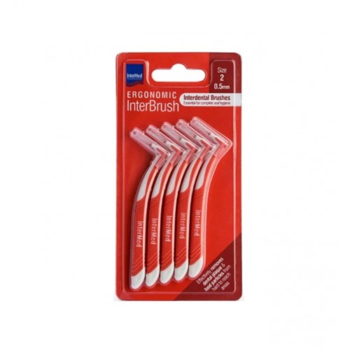 Intermed Ergonomic Μεσοδόντια Βουρτσάκια με Λαβή Size 2 (0.5mm) Κόκκινο 5τμχ Intermed Ergonomic Μεσοδόντια Βουρτσάκια με Λαβή Size 2 (0.5mm) Κόκκινο 5τμχ