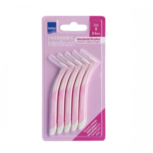 Intermed Ergonomic Μεσοδόντια Βουρτσάκια με Λαβή Size 0 (0.4mm) Ροζ 5τμχ Intermed Ergonomic Μεσοδόντια Βουρτσάκια με Λαβή Size 0 (0.4mm) Ροζ 5τμχ