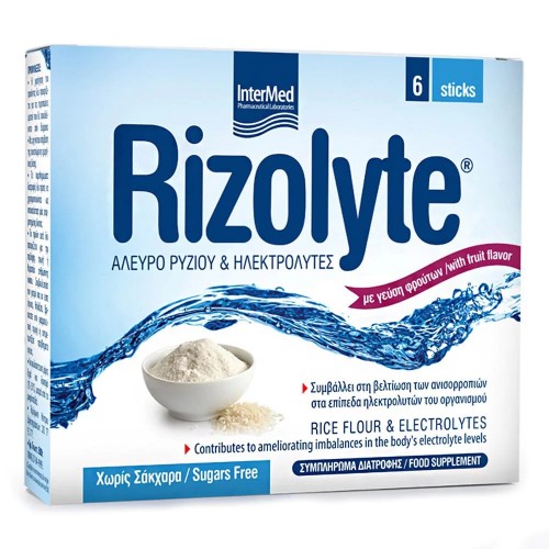 Intermed Rizolyte Άλευρο Ρυζιού & Ηλεκτρολύτες 6 Sticks Intermed Rizolyte Άλευρο Ρυζιού & Ηλεκτρολύτες 6 Sticks