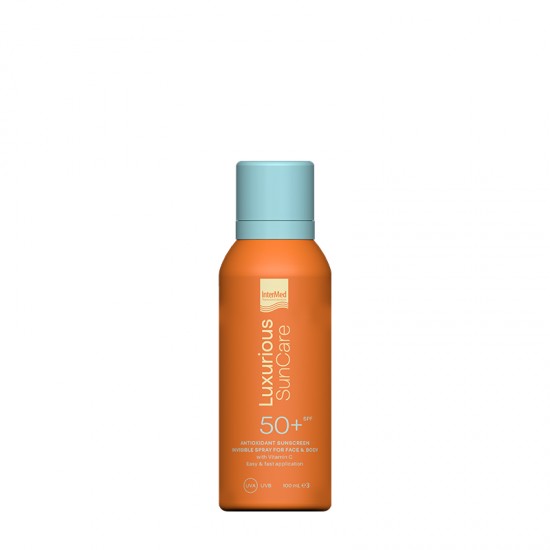 Intermed Luxurious SunCare Invisible Spray for Face & Body SPF50+, Διάφανο Αντηλιακό Spray 100ml
