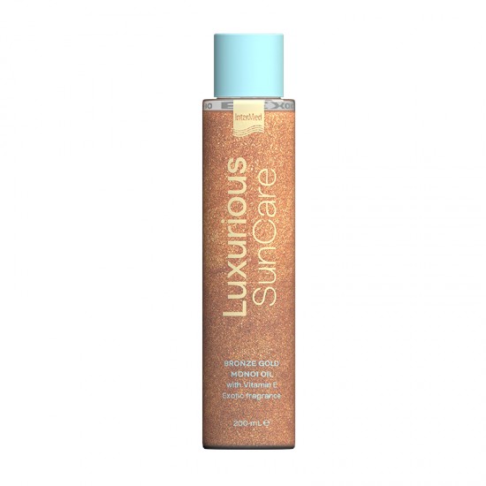 Intermed Luxurious SunCare Bronze Gold Monoi Oil, Έλαιο Monoi για Έντονο Μαύρισμα & Ενυδάτωση 200ml