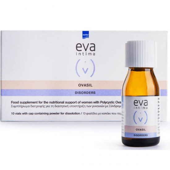 Intermed Eva Intima Ovasil Συμπλήρωμα Διατροφής για την Υποστήριξη Γυναικών με Σύνδρομο Πολυκυστικών Ωοθηκών 10 Φιαλίδια