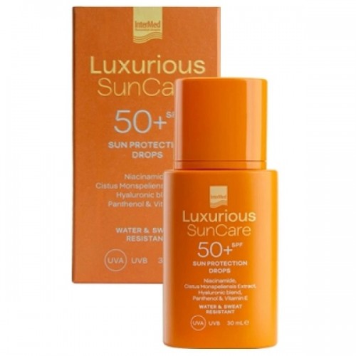 Intermed Luxurious Sun Care Drops Spf 50 Λεπτόρευστο αντηλιακό γαλάκτωμα προσώπου 30ml Intermed Luxurious Sun Care Drops Spf 50 Λεπτόρευστο αντηλιακό γαλάκτωμα προσώπου 30ml