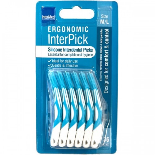 Intermed Ergonomic InterPick M/L Σιλικονούχα Μεσοδόντια Βουρτσάκια 36τεμ Intermed Ergonomic InterPick M/L Σιλικονούχα Μεσοδόντια Βουρτσάκια 36τεμ