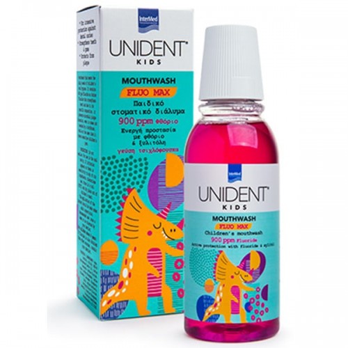 InterMed Unident Kids Mouthwash Fluo Max Παιδικό Στοματικό Διάλυμα με Γεύση Τσιχλόφουσκα 250ml InterMed Unident Kids Mouthwash Fluo Max Παιδικό Στοματικό Διάλυμα με Γεύση Τσιχλόφουσκα 250ml