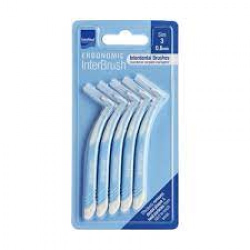 Intermed Ergonomic Μεσοδόντια Βουρτσάκια με Λαβή Size 3 (0.6mm) Γαλάζια 5τμχ Intermed Ergonomic Μεσοδόντια Βουρτσάκια με Λαβή Size 3 (0.6mm) Γαλάζια 5τμχ