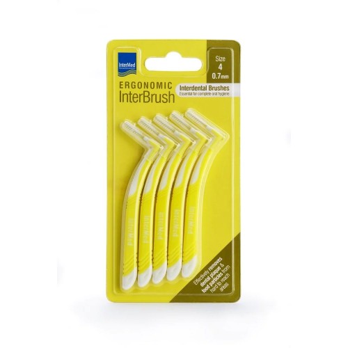 Intermed Ergonomic Μεσοδόντια Βουρτσάκια με Λαβή Size 4 (0.7mm) Κίτρινο 5τμχ Intermed Ergonomic Μεσοδόντια Βουρτσάκια με Λαβή Size 4 (0.7mm) Κίτρινο 5τμχ