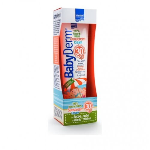Intermed Babyderm Sunscreen Cream SPF30 100% Natural Filters Παιδικό Αντηλιακό Πρόσωπο/Σώμα 300ml Intermed Babyderm Sunscreen Cream SPF30 100% Natural Filters Παιδικό Αντηλιακό Πρόσωπο/Σώμα 300ml