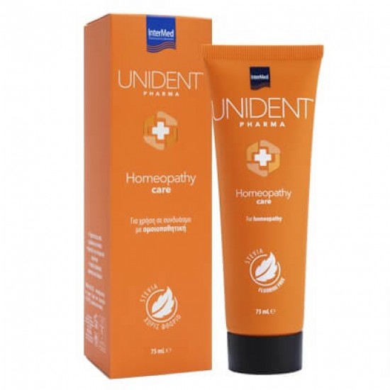 Intermed Unident Pharma Homeopathy  Care Οδοντόκρεμα για Χρήση σε Συνδυασμό με Ομοιοπαθητική 75ml
