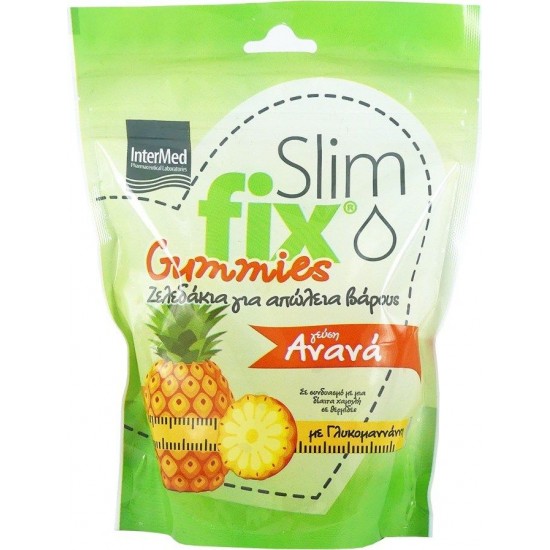 Intermed Slim Fix Gummies Ζελεδάκια για Απώλεια Βάρους με Γλυκομαννάνη Γεύση Ανανά 42τμχ