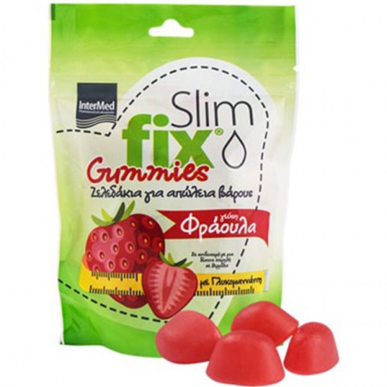 Intermed Slim Fix Gummies Ζελεδάκια για Απώλεια Βάρους με Γλυκομαννάνη Γεύση Φράουλα 42τμχ