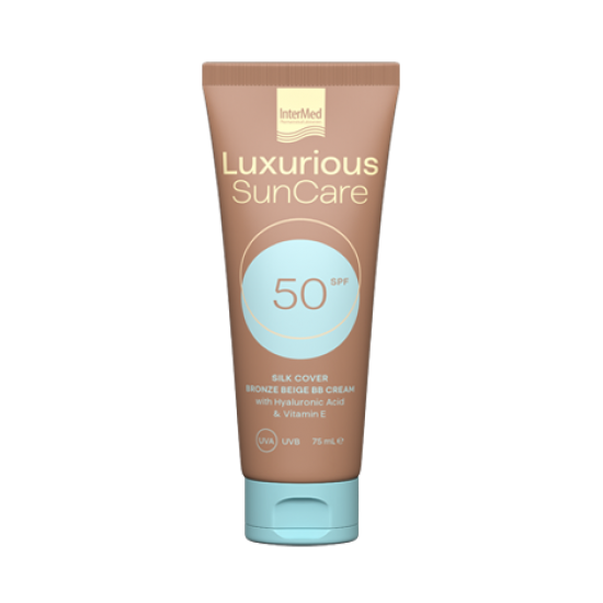 Intermed Luxurious SunCare Silk Cover Bronze Beige BB Cream SPF50, Αντιηλιακή Προστασία & Ανάπλαση Προσώπου με Ήπια Καλυπτικότητα 75ml