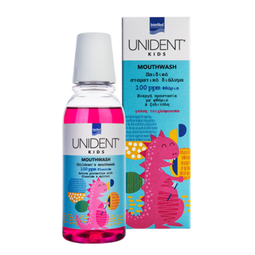 Intermed Unident Kids Mouthwash, Φθοριούχο Στοματικό Διάλυμα για την Φροντίδα των Παιδικών Δοντιών, Γεύση Τσιχλόφουσκα 250ml Intermed Unident Kids Mouthwash, Φθοριούχο Στοματικό Διάλυμα για την Φροντίδα των Παιδικών Δοντιών, Γεύση Τσιχλόφουσκα 250ml